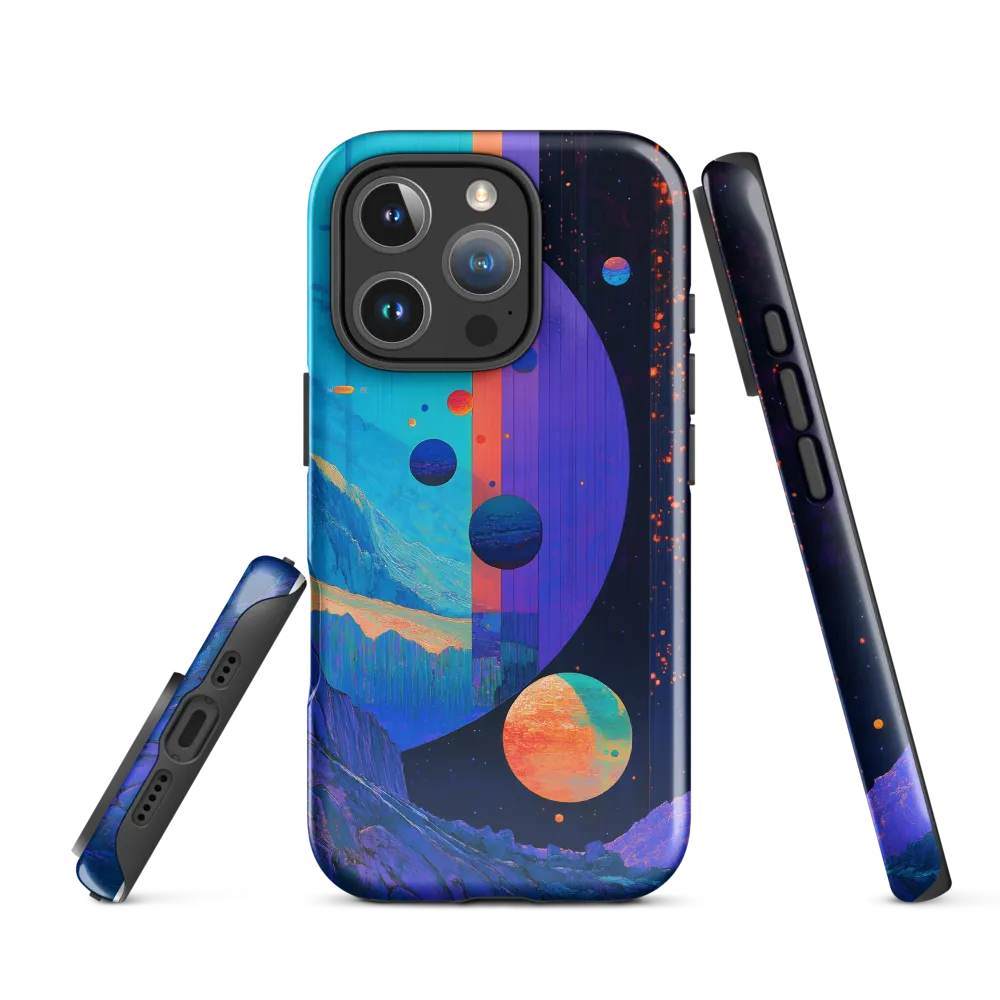 Celestial Harmony: A Surreal Exploration of Space | Phone Case |  16 Pro | Tough Case | Glossy