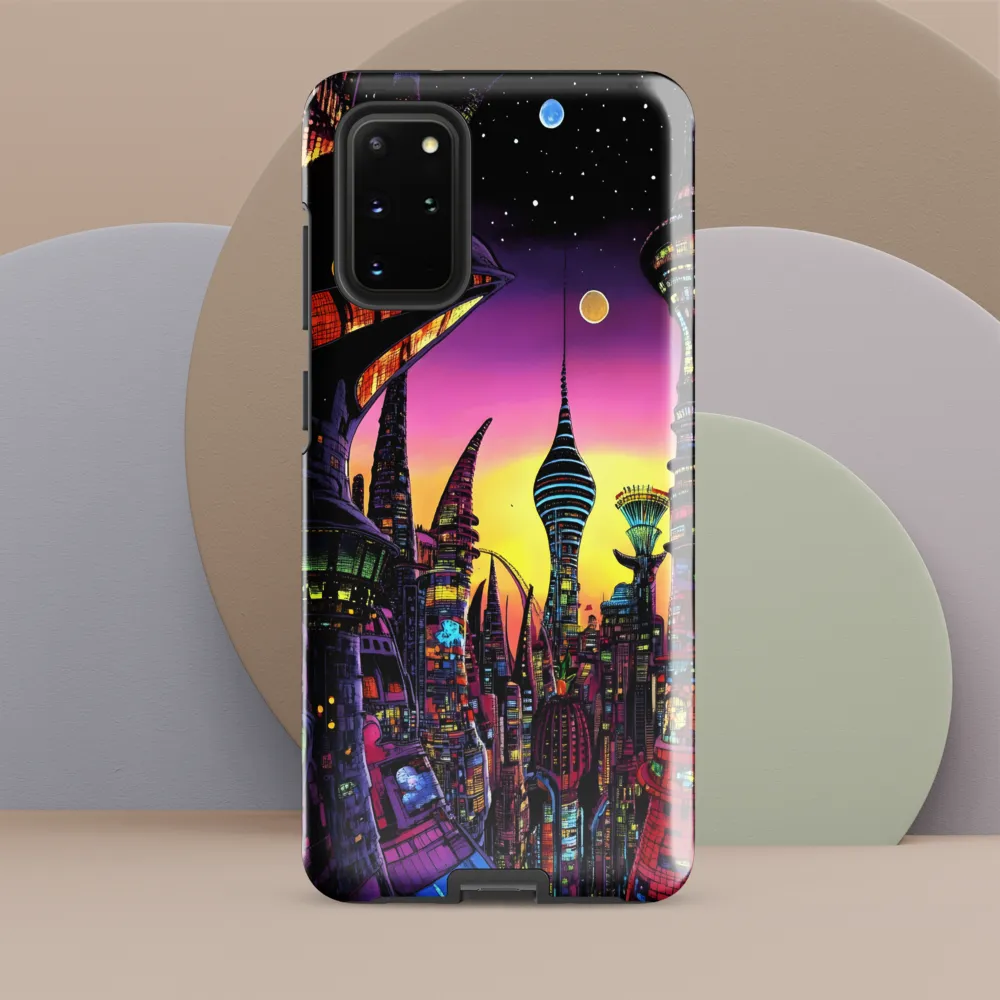 Futuristic Cityscape at Dusk | Phone Case |  S20 Plus | Tough Case | Glossy