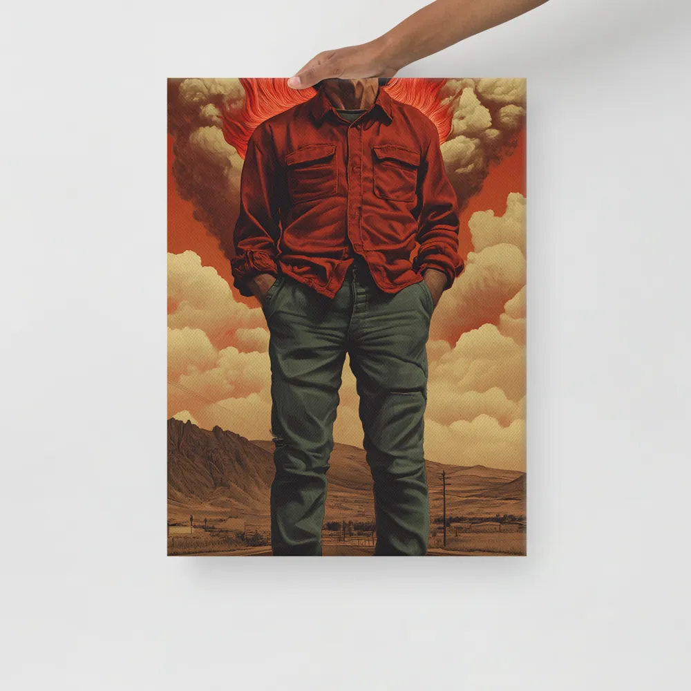 Defiant Spirit in a Surreal Landscape | Canvas | 18″×24″