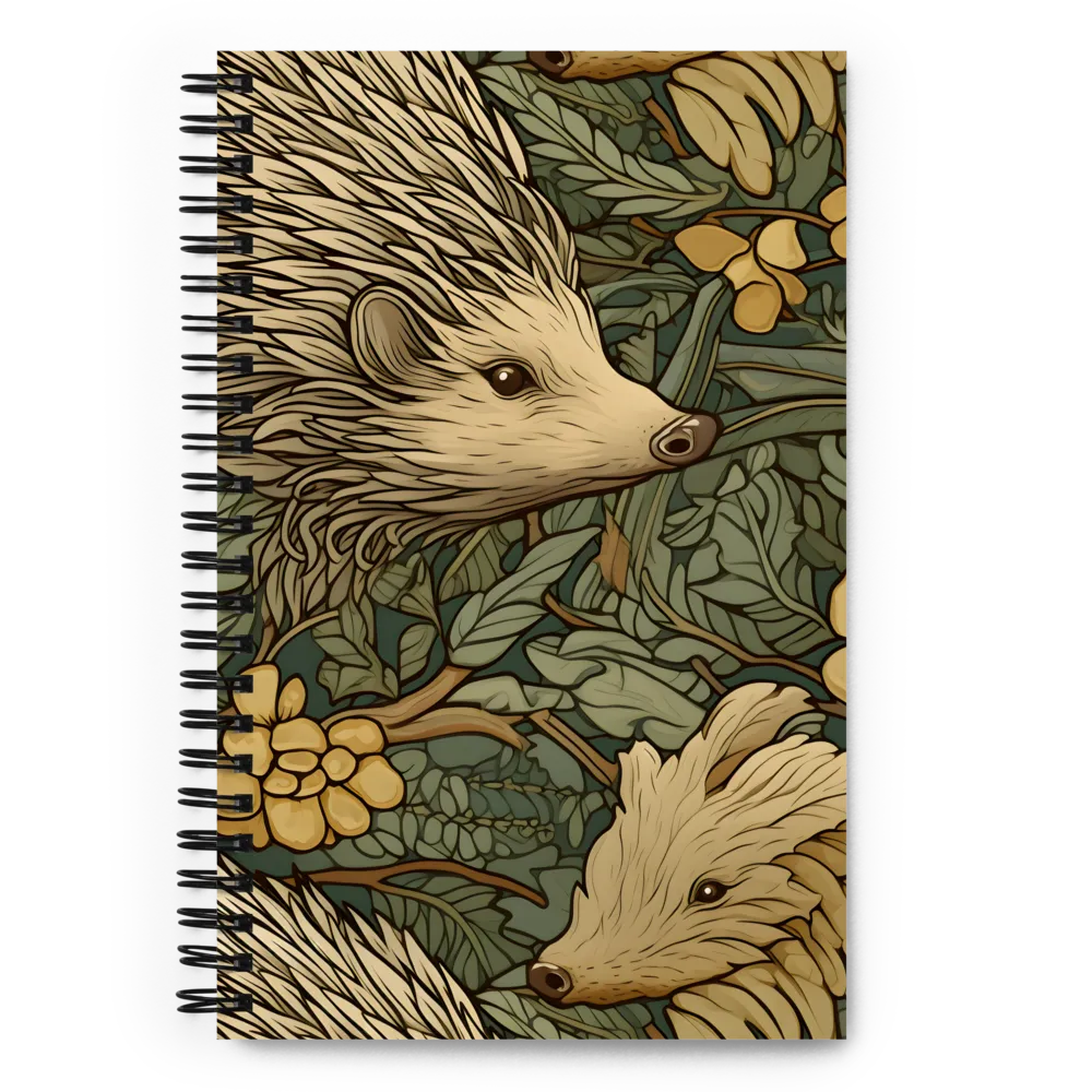 Whimsical Hedgehog Garden | Spiral Notebook