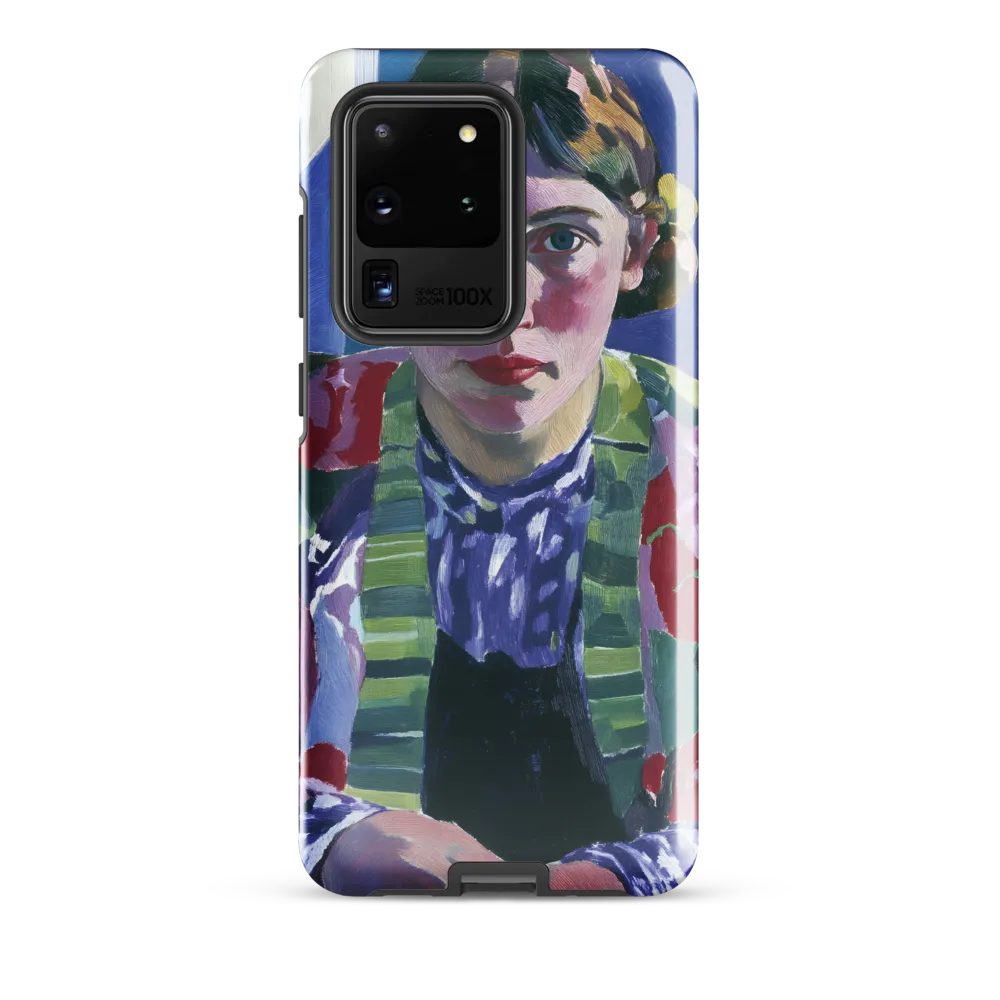 Vibrant Gaze: A Modernist Portrait