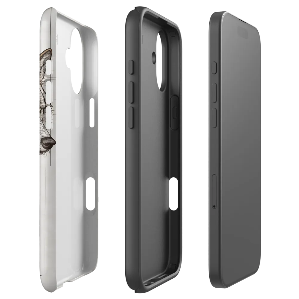 Geometric Harmony: The Essence of Wolves | Phone Case |  16 Plus | Tough Case | Matte