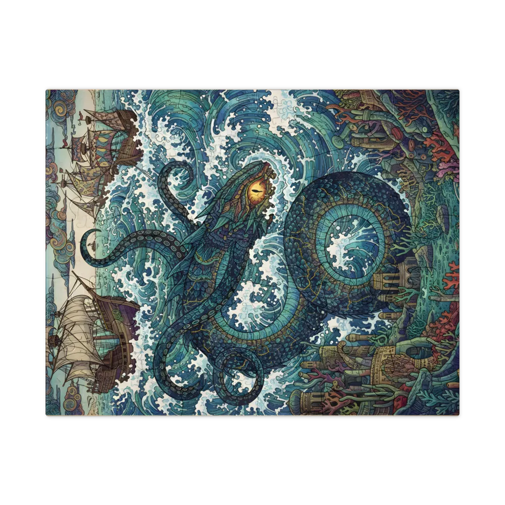 Leviathan of the Deep 
 Jigsaw Puzzle in Tin Box