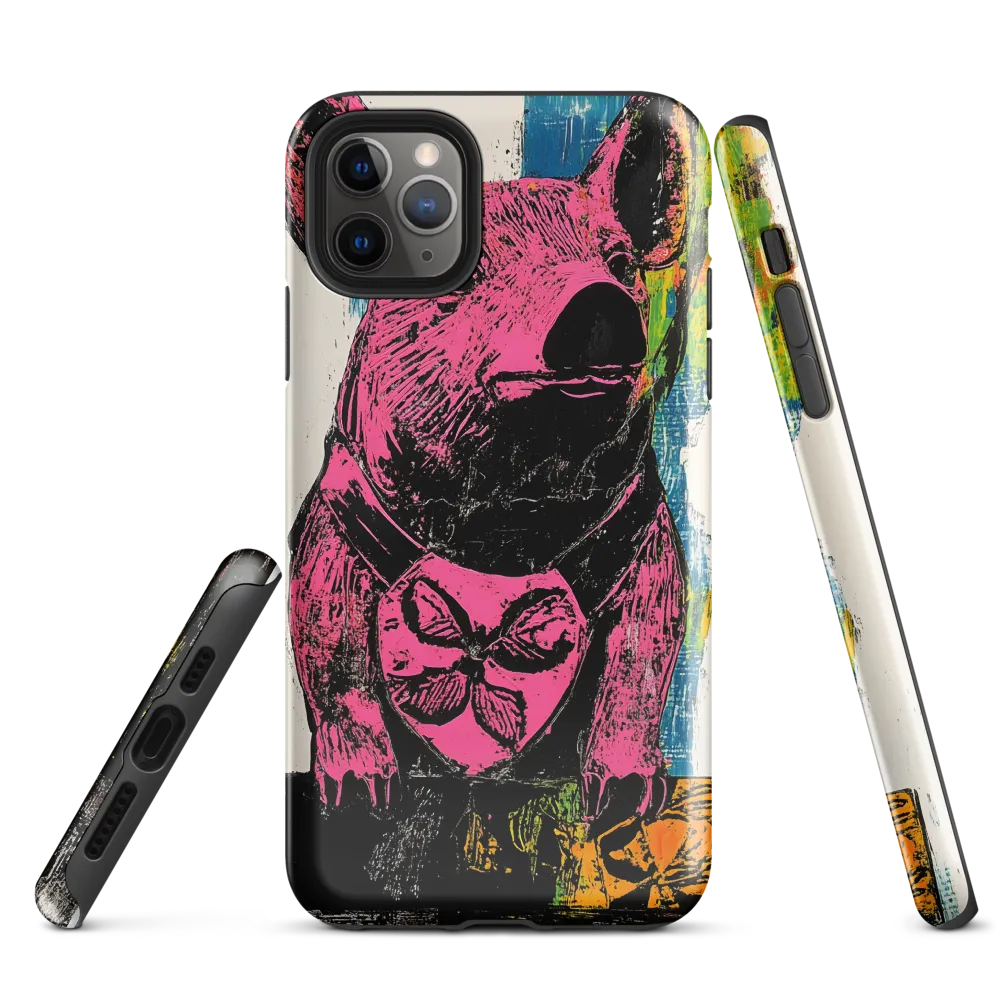 Vibrant Hearted Pig | Phone Case |  11 Pro Max | Tough Case | Glossy