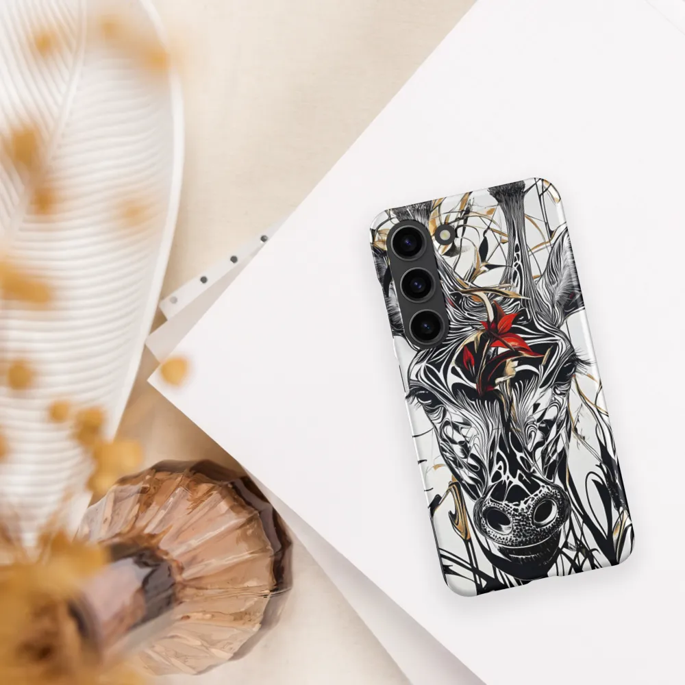 Floral Elegance: The Giraffe's Portrait