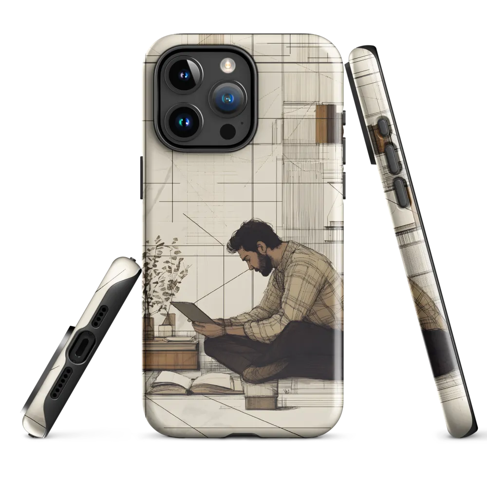 Quiet Reflections in Line | Phone Case |  15 Pro Max | Tough Case | Glossy