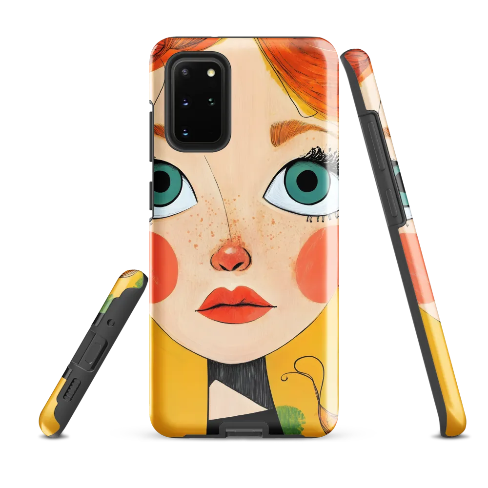 Whimsical Portrait of a Girl | Phone Case |  S20 Plus | Tough Case | Glossy