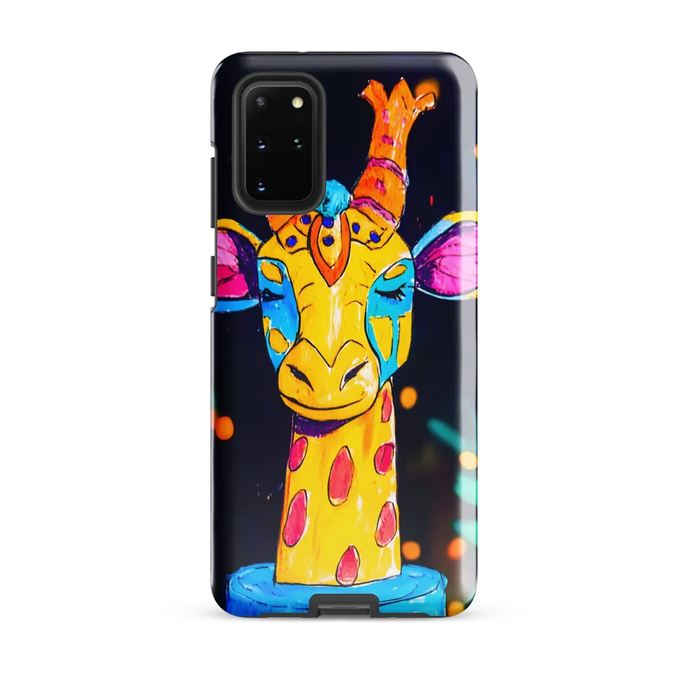 Whimsical Giraffe in Vibrant Colors