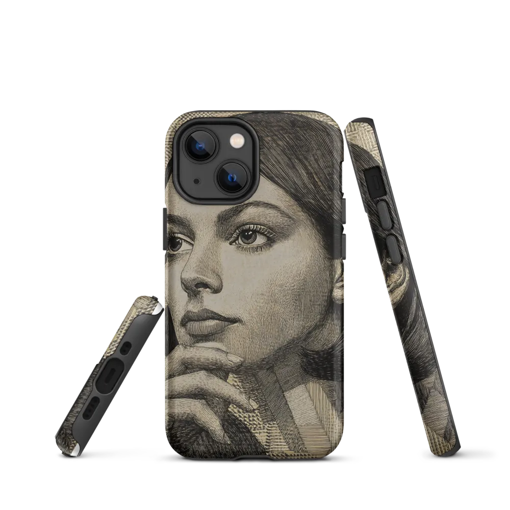 Contemplative Reflection | Phone Case |  13 mini | Tough Case | Matte