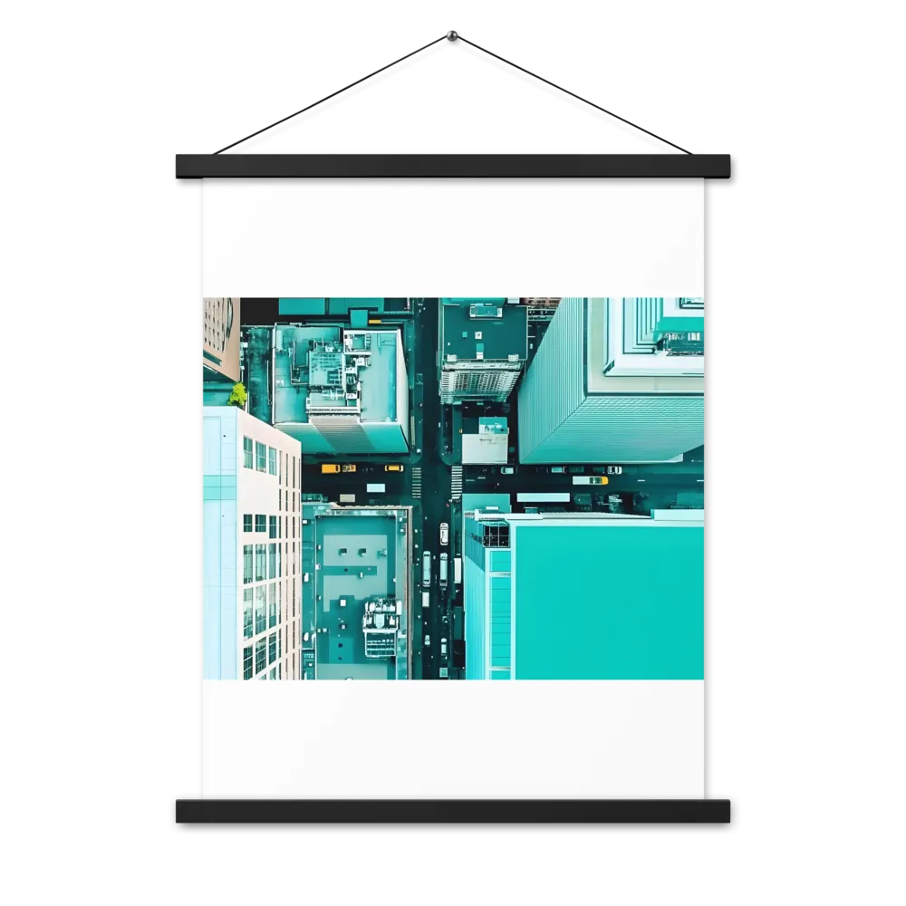 Urban Geometry: Aerial Perspective | Poster With Black Wood Hanger | 18″×24″