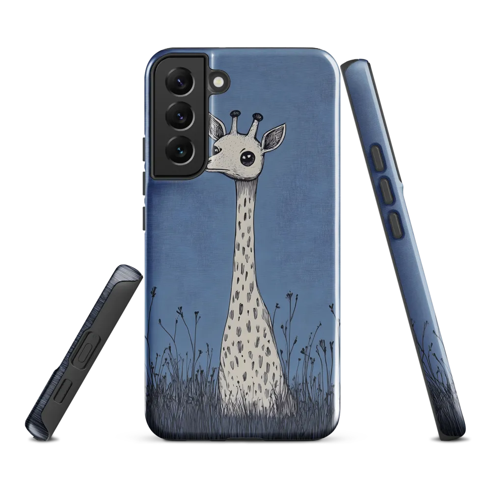Whimsical Giraffe in Blue