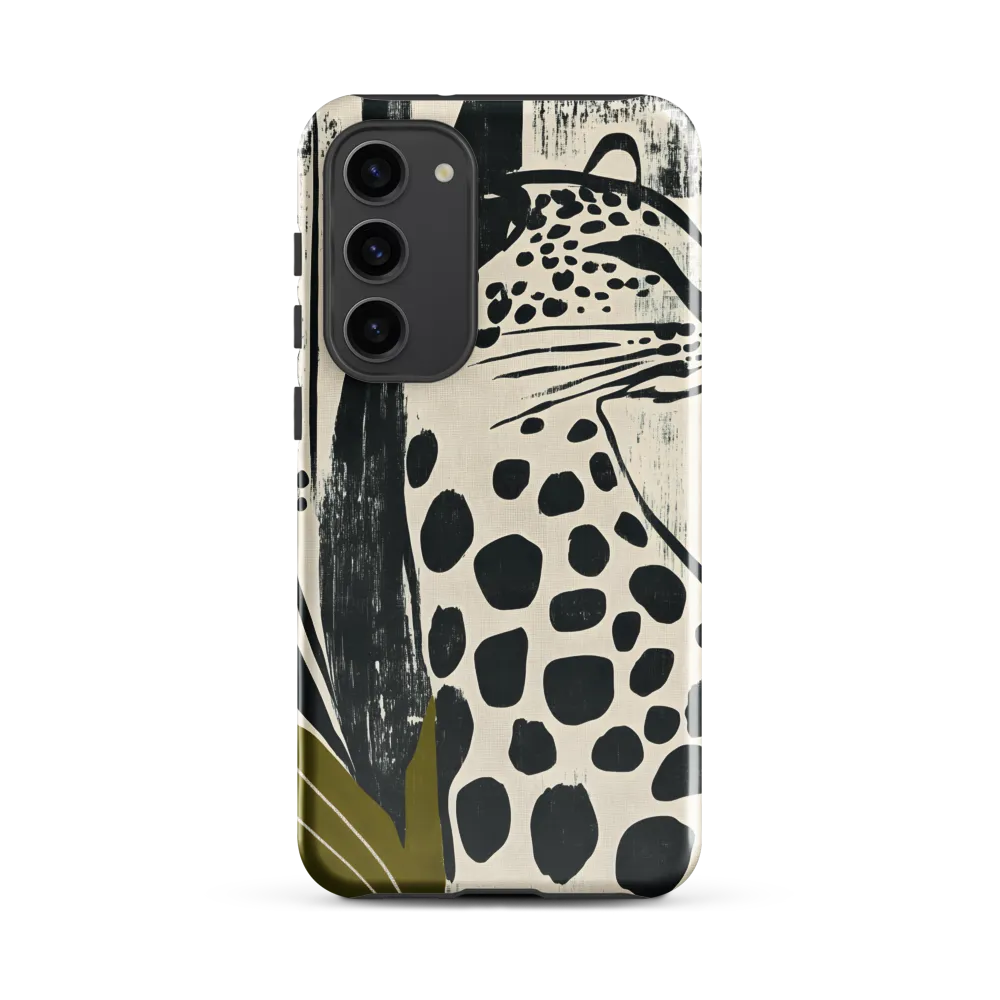 Leopard in Silhouette: A Modern Appeal | Phone Case |  S23 Plus | Tough Case | Glossy