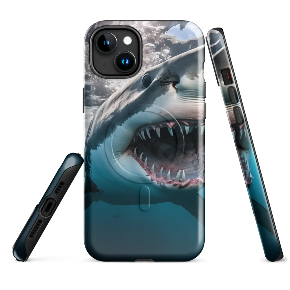 Majesty of the Ocean: The Great White Shark | Phone Case |  15 Plus | MagSafe® Tough Case | Glossy