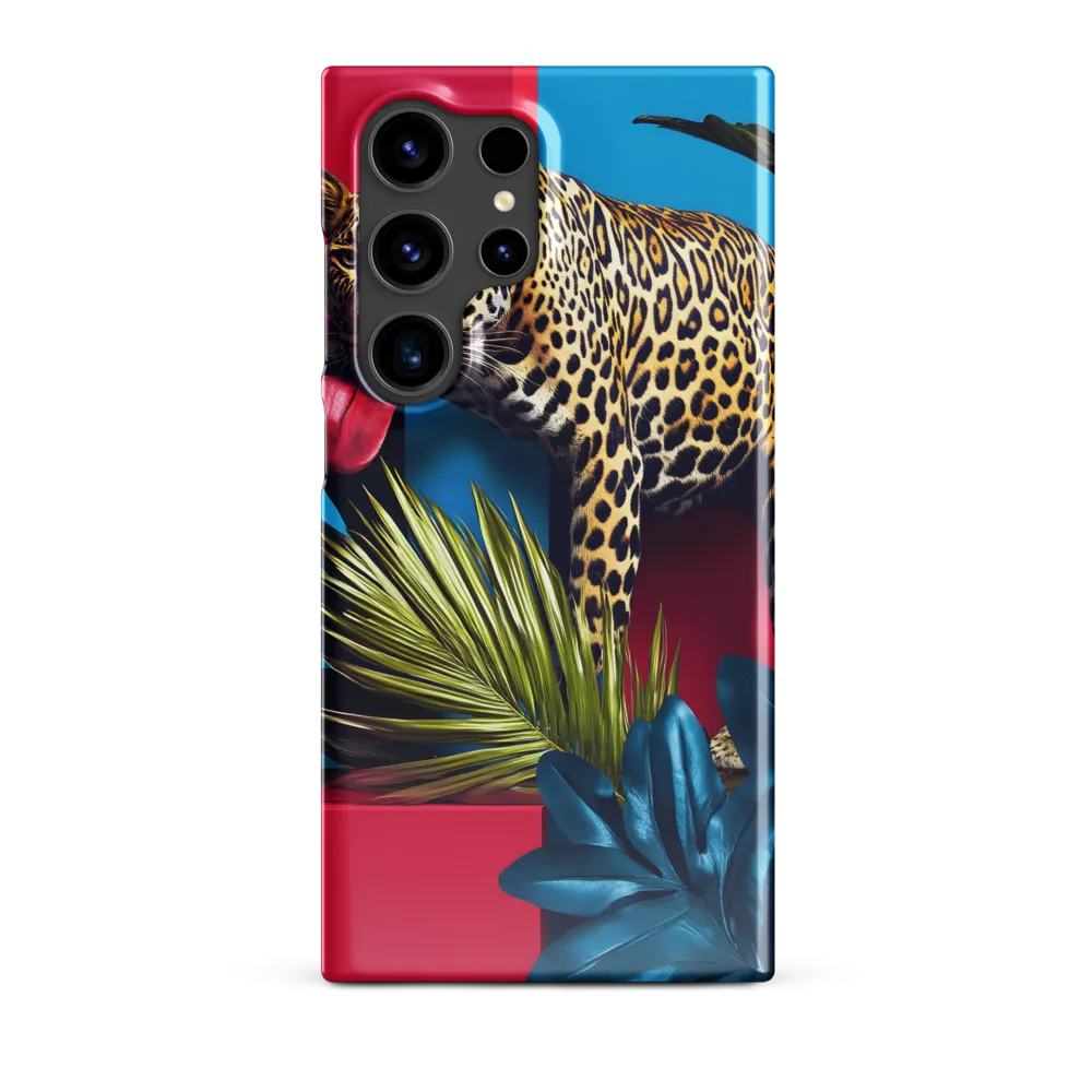 Playful Leopard in Vibrant Paradise
