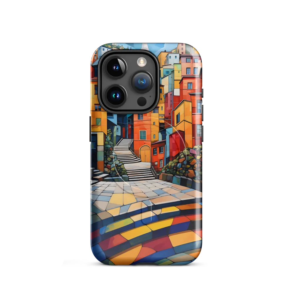 Vibrant Village: A Cubist Journey