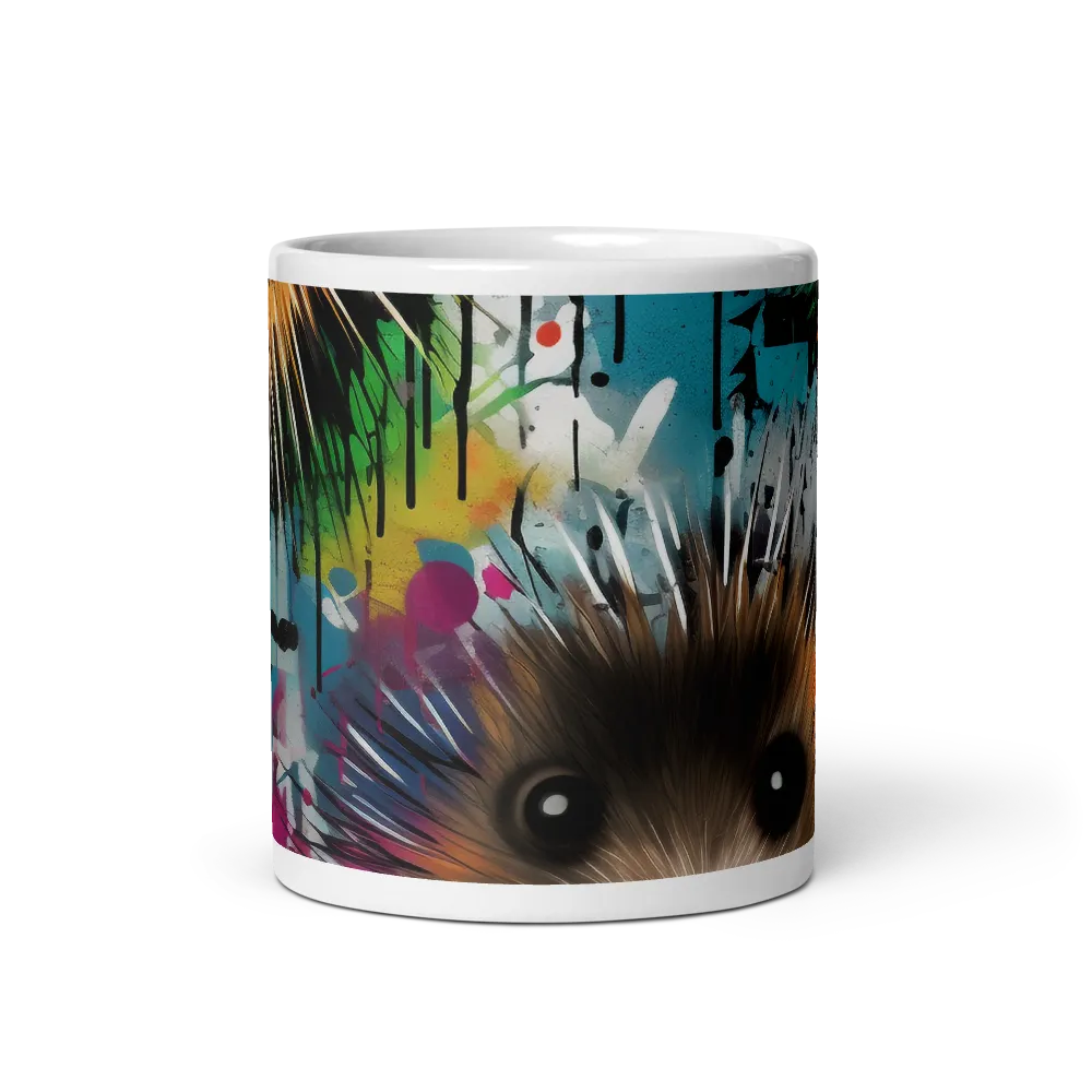 Whimsical Hedgehogs in a Kaleidoscopic Wonderland | Mug with White inside | 11 oz