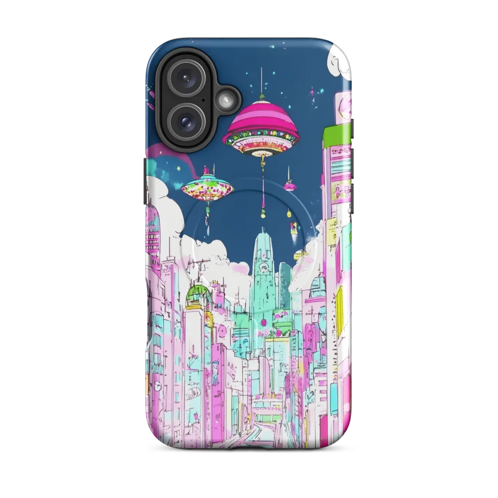 Futuristic Cityscape with Floating Structures