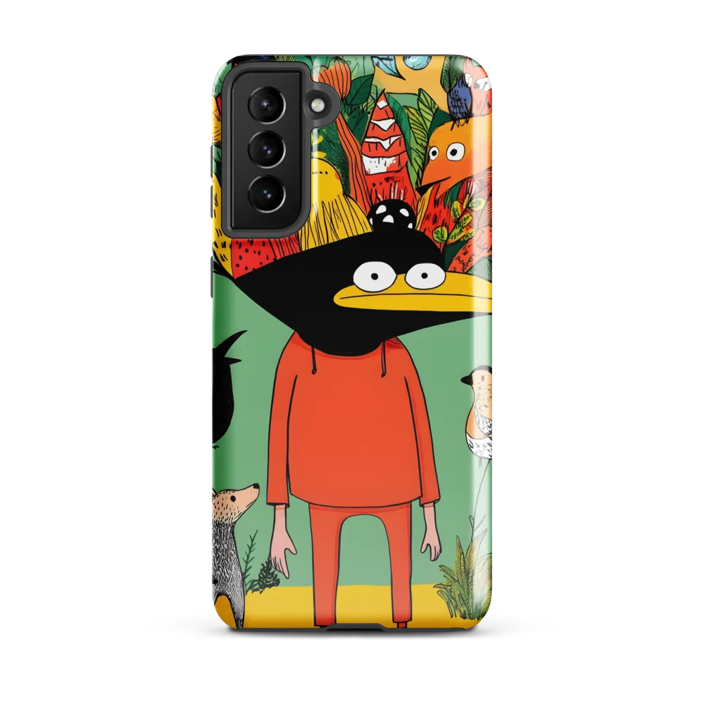 Whimsical Encounter in a Colorful Jungle