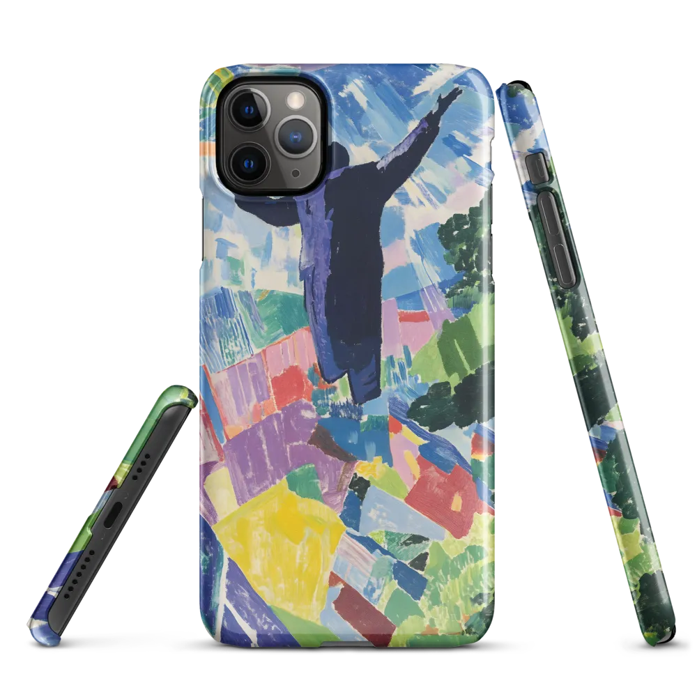 Elysium: A Soaring Figure Amidst Colorful Landscapes | Phone Case |  11 Pro Max | Snap Case | Glossy