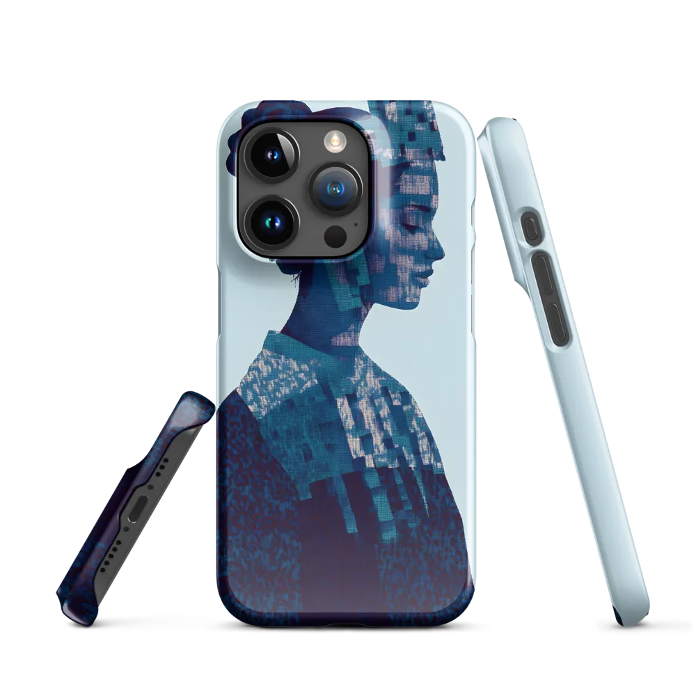 Digital Portrait in Abstract Blue