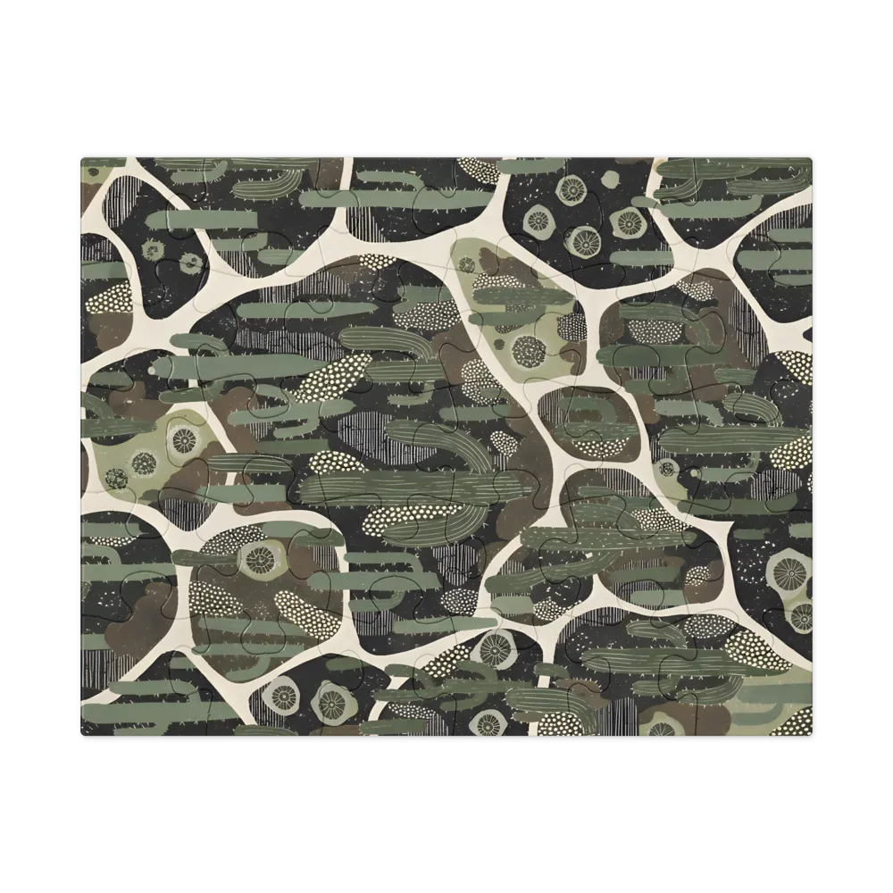 Desert Cactus Pattern 
 Jigsaw Puzzle in Tin Box