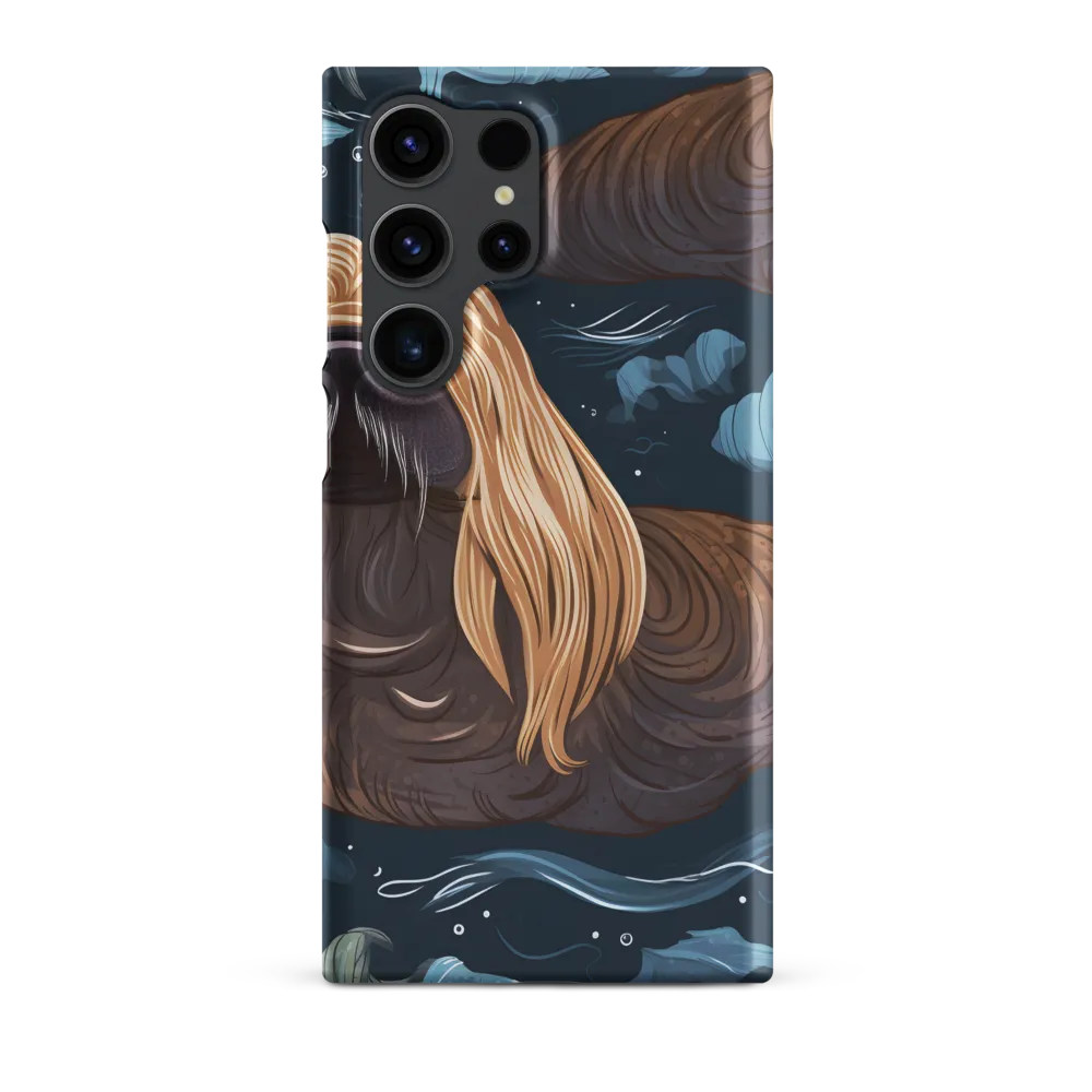 Whimsical Walruses in Deep Blue