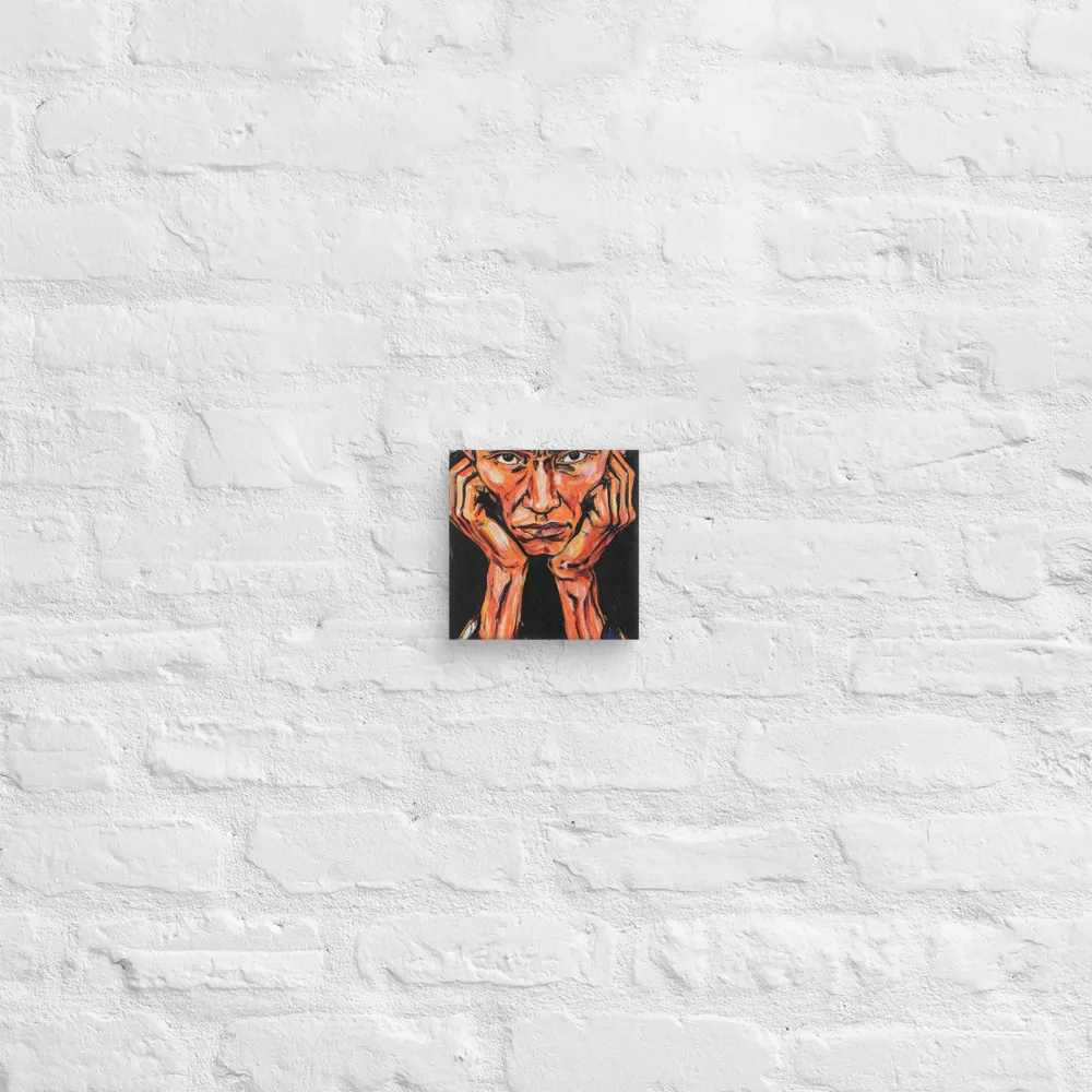 Contemplative Intensity: An Expressionist Portrait