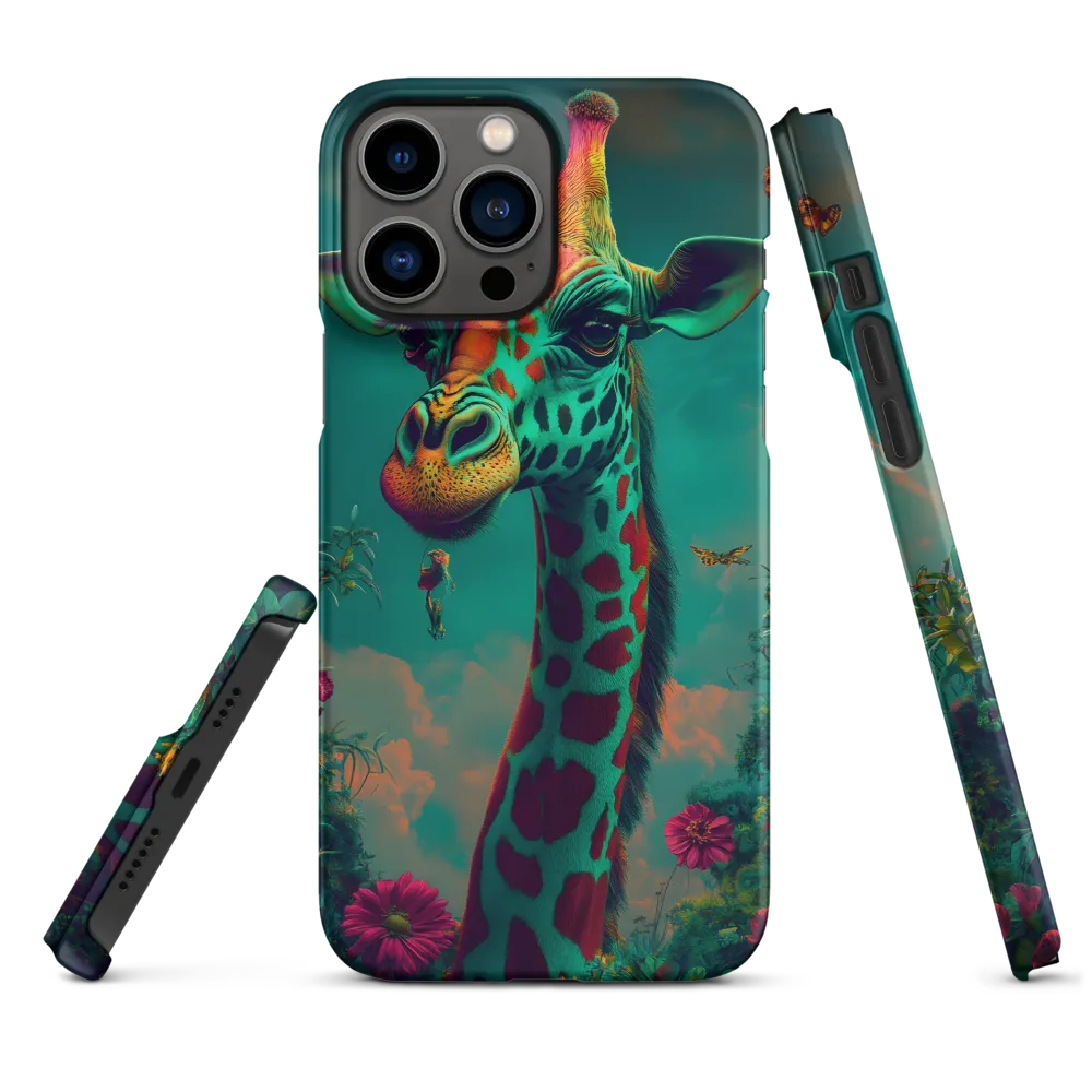 Whimsical Giraffe Among Blossoms