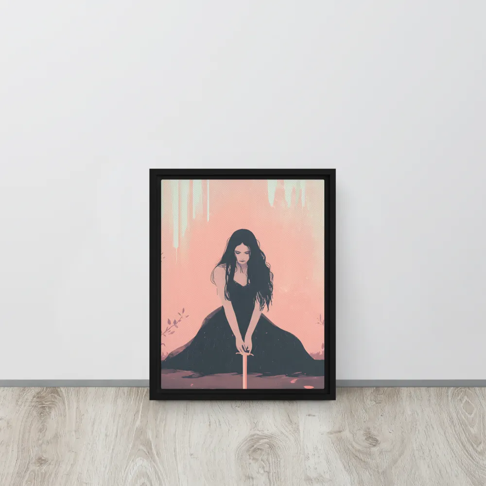 The Guardian of Solitude | Canvas with Black Frame | 11″×14″