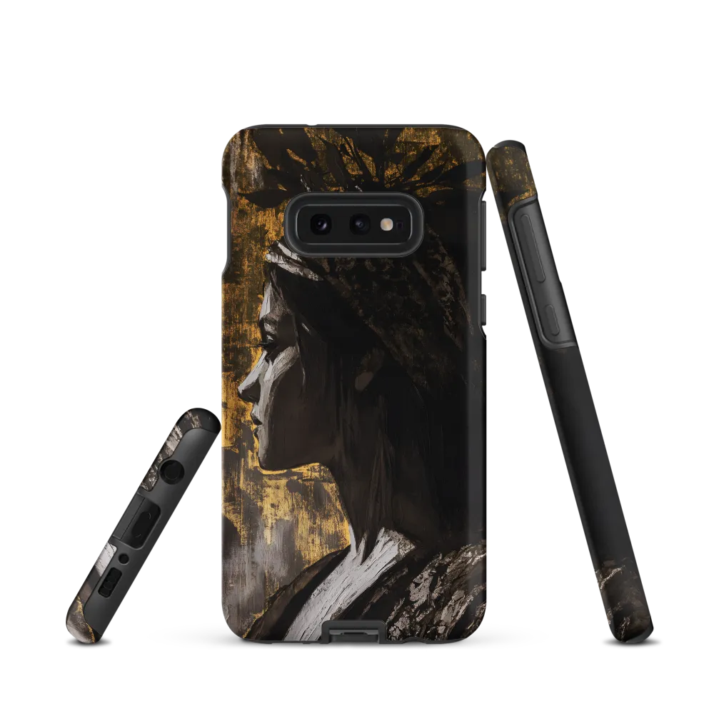 Golden Elegance: A Modern Profile Portrait