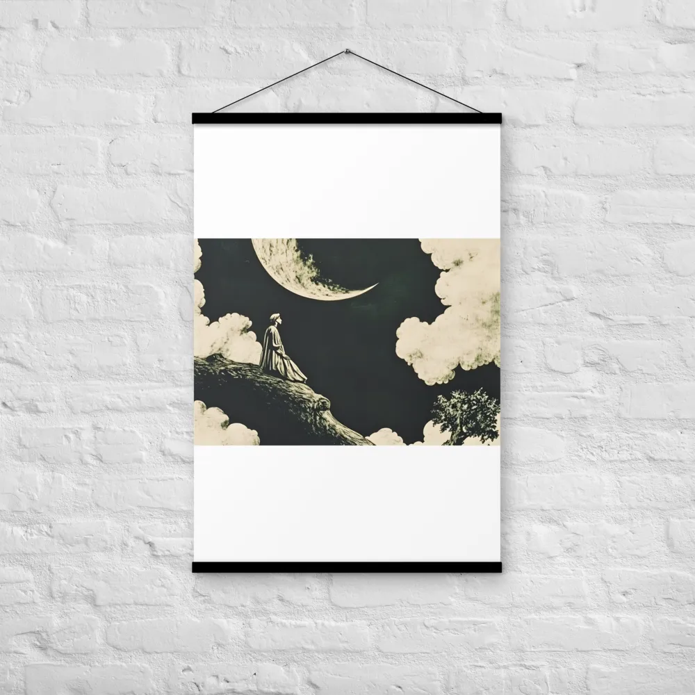Whispers of the Moon | Poster With Black Wood Hanger | 24″×36″