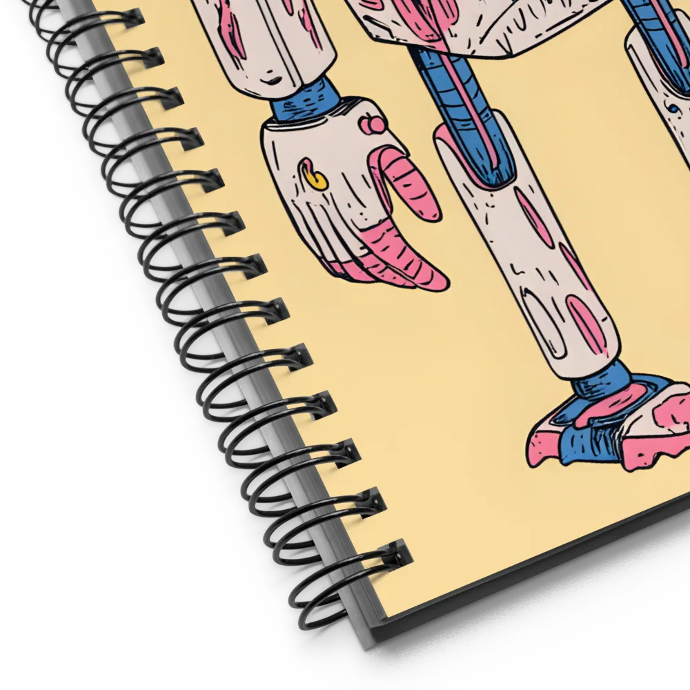 Whimsical Robot Delight | Spiral Notebook