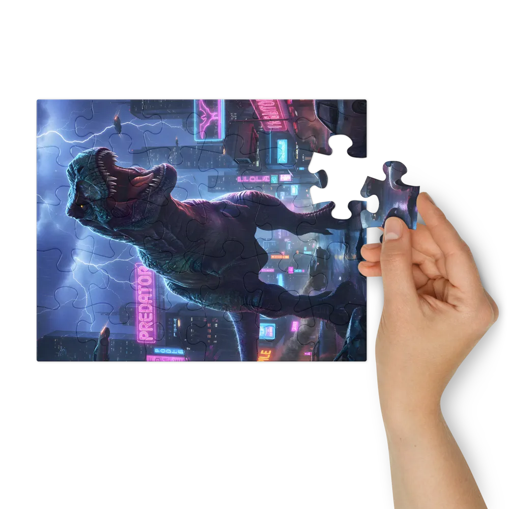 Neon Tyrant 
 Jigsaw Puzzle in Tin Box