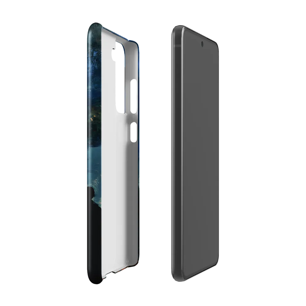 Enigmatic Encounter: A Surrealist UFO Landscape | Phone Case |  S21 FE | Snap Case | Glossy