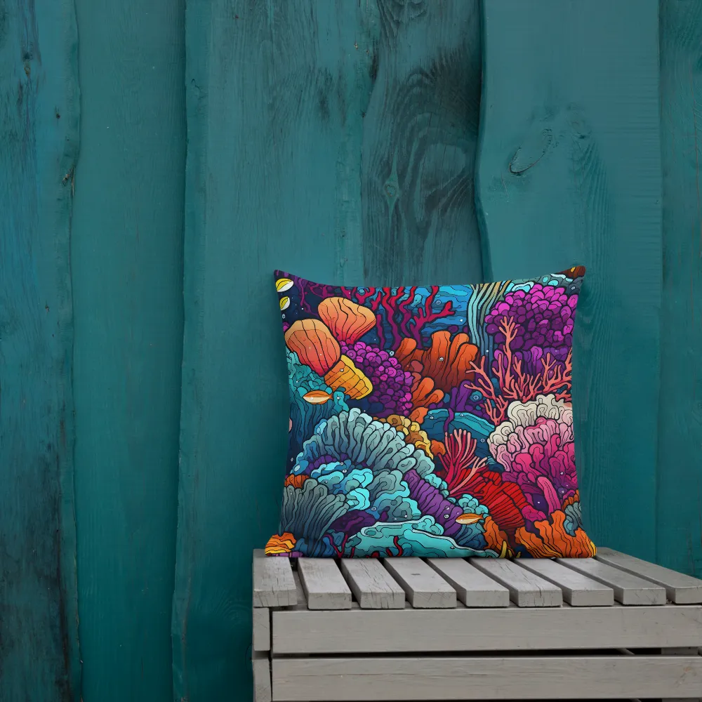 Vibrant Underwater Symphony | Pillow | 18″×18″