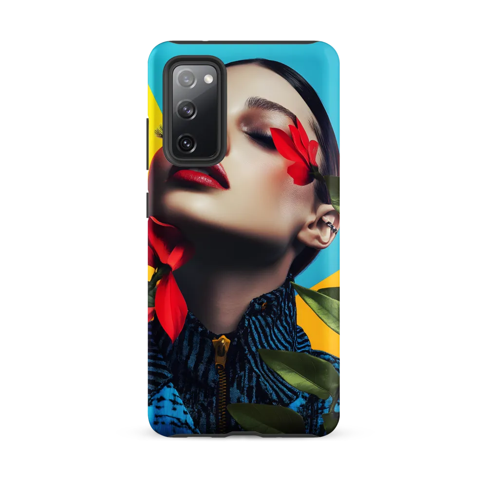 Floral Serenity: A Contemporary Portrait