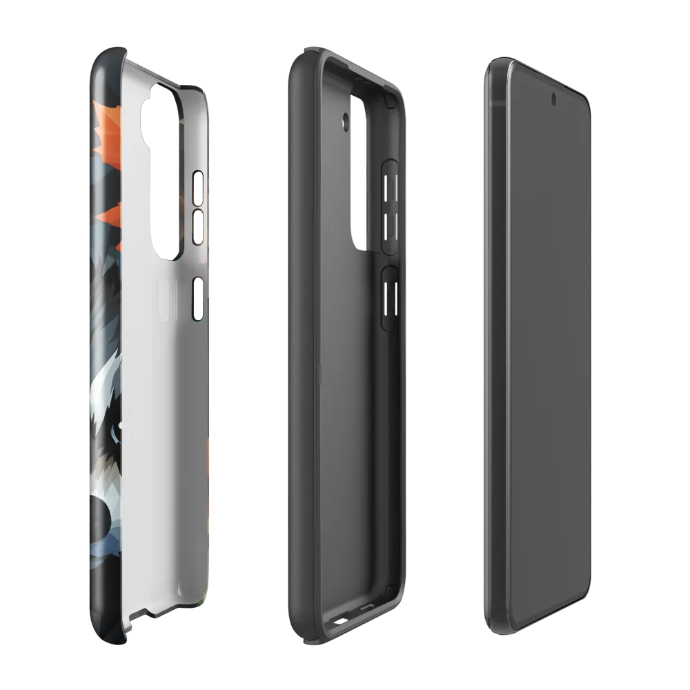 Whispers of Autumn: The Raccoon's Gaze | Phone Case |  S21 FE | Tough Case | Glossy