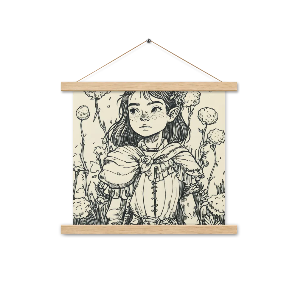 A Young Guardian of Nature | Poster With Oak Wood Hanger | 14″×14″