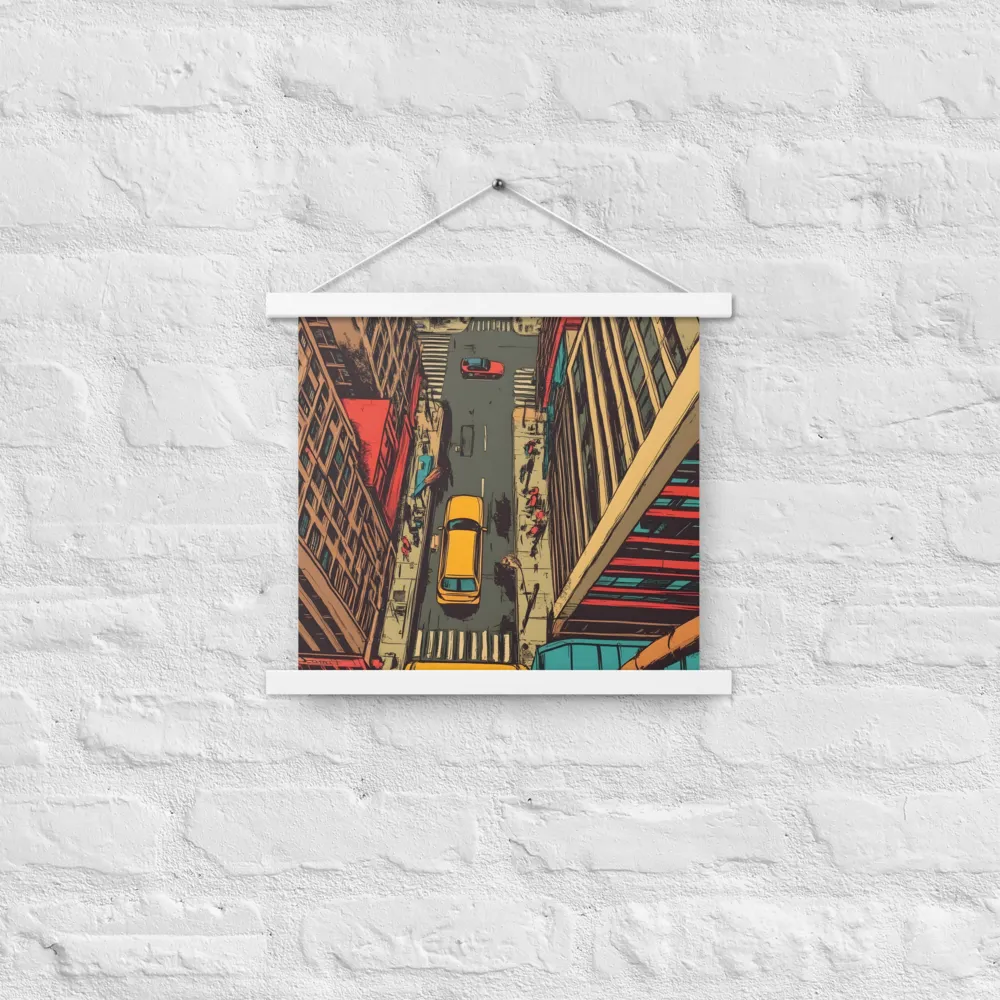 Urban Symphony | Poster With White Wood Hanger | 14″×14″