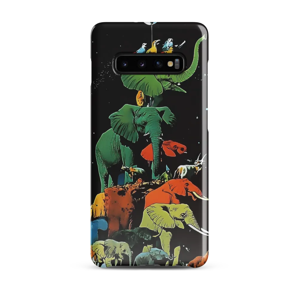 The Playful Tower of Elephants | Phone Case |  S10 Plus | Snap Case | Glossy