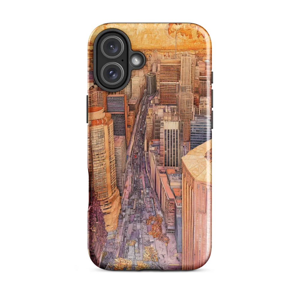 Mosaic Cityscape at Dusk