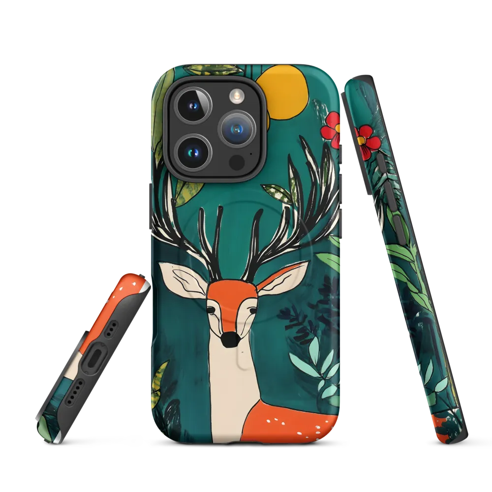 Nature's Embrace: The Majestic Deer | Phone Case |  16 Pro | MagSafe® Tough Case | Matte