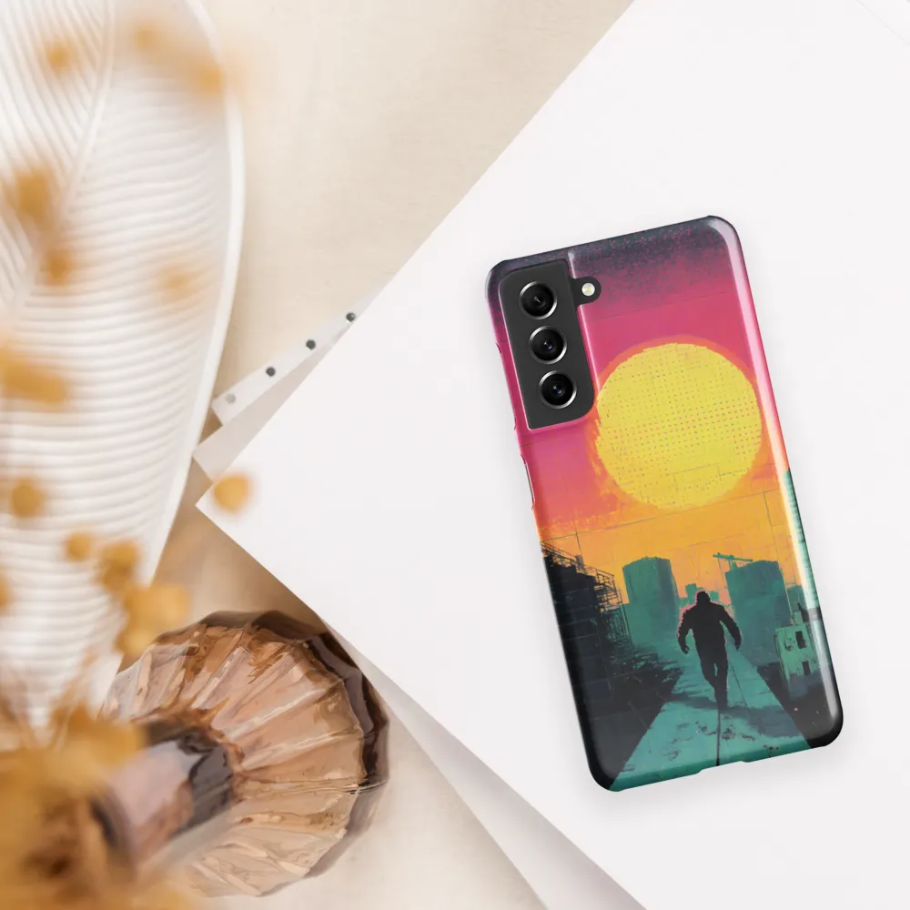 Solitude in a Neon City | Phone Case |  S21 | Snap Case | Glossy