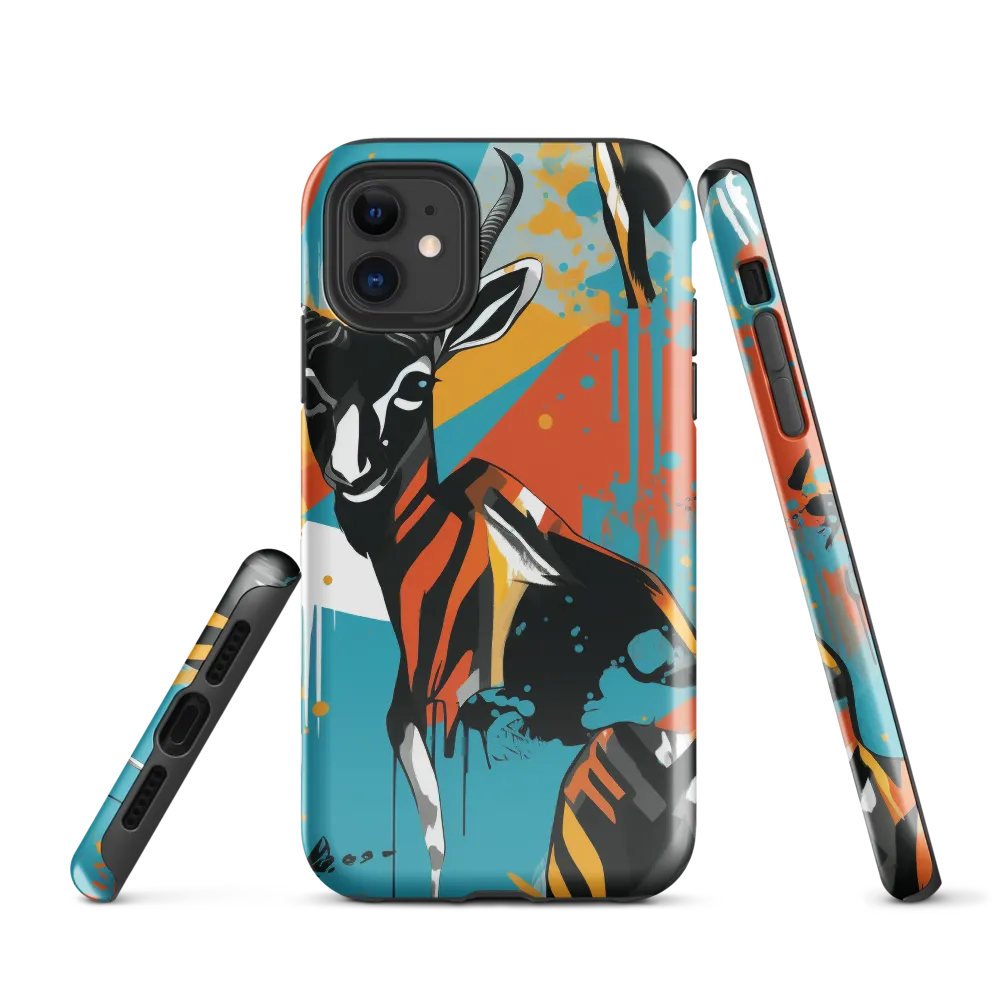 Dynamic Antelope in Vivid Abstract