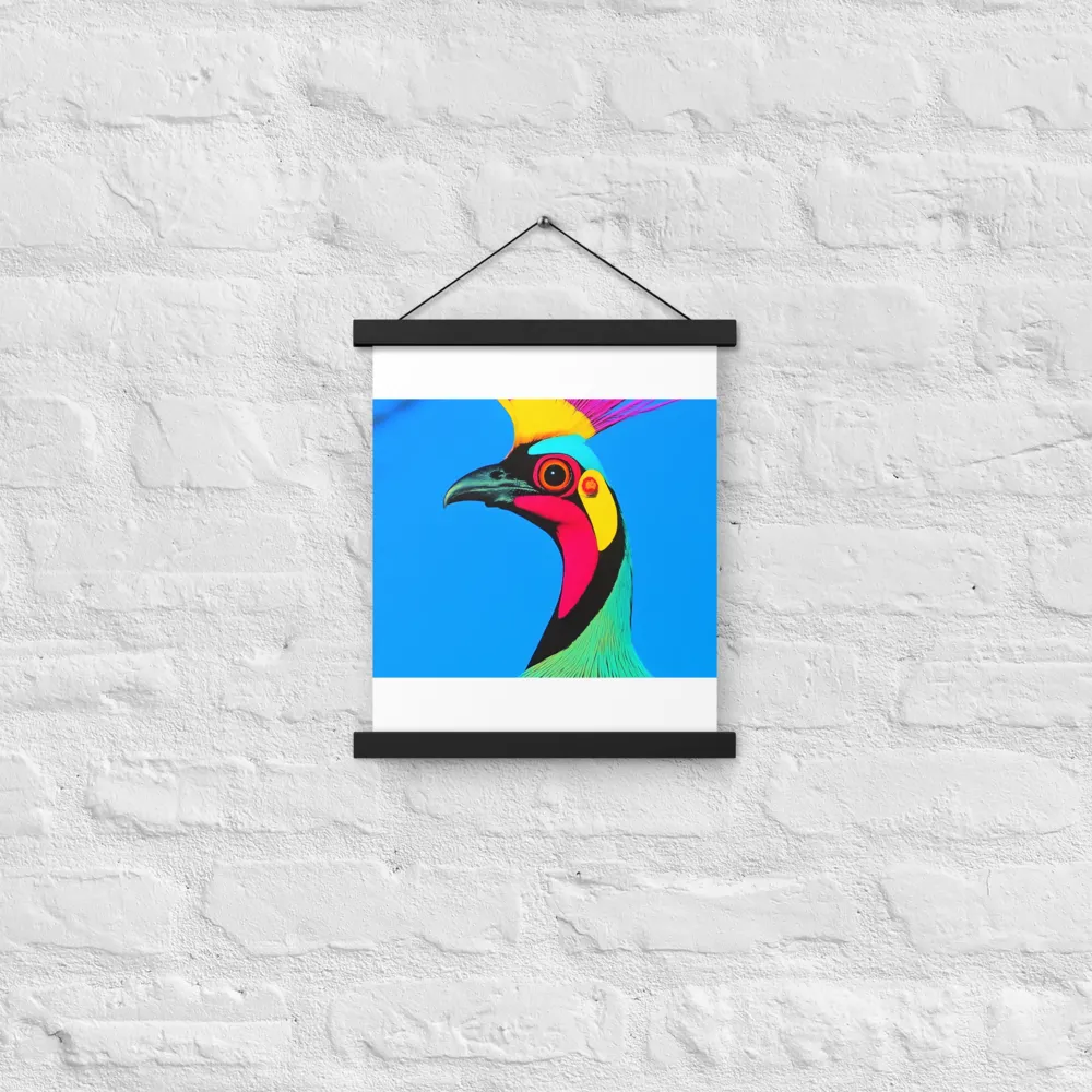 Whimsical Avian Portrait | Poster With Black Wood Hanger | 11″×14″