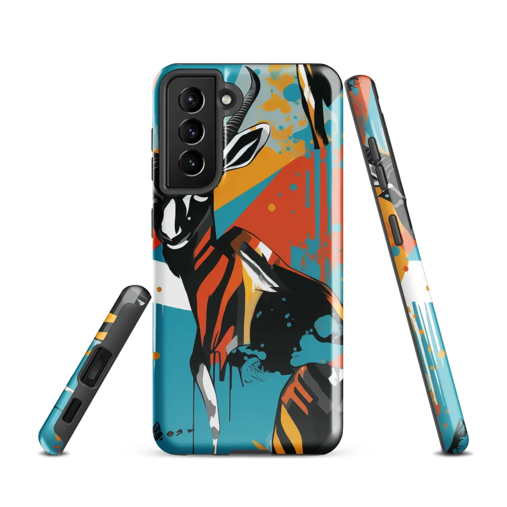Dynamic Antelope in Vivid Abstract