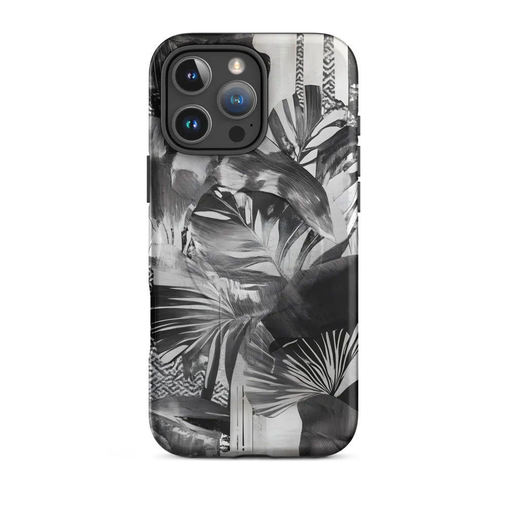 Monochrome Serenity in Tropical Foliage