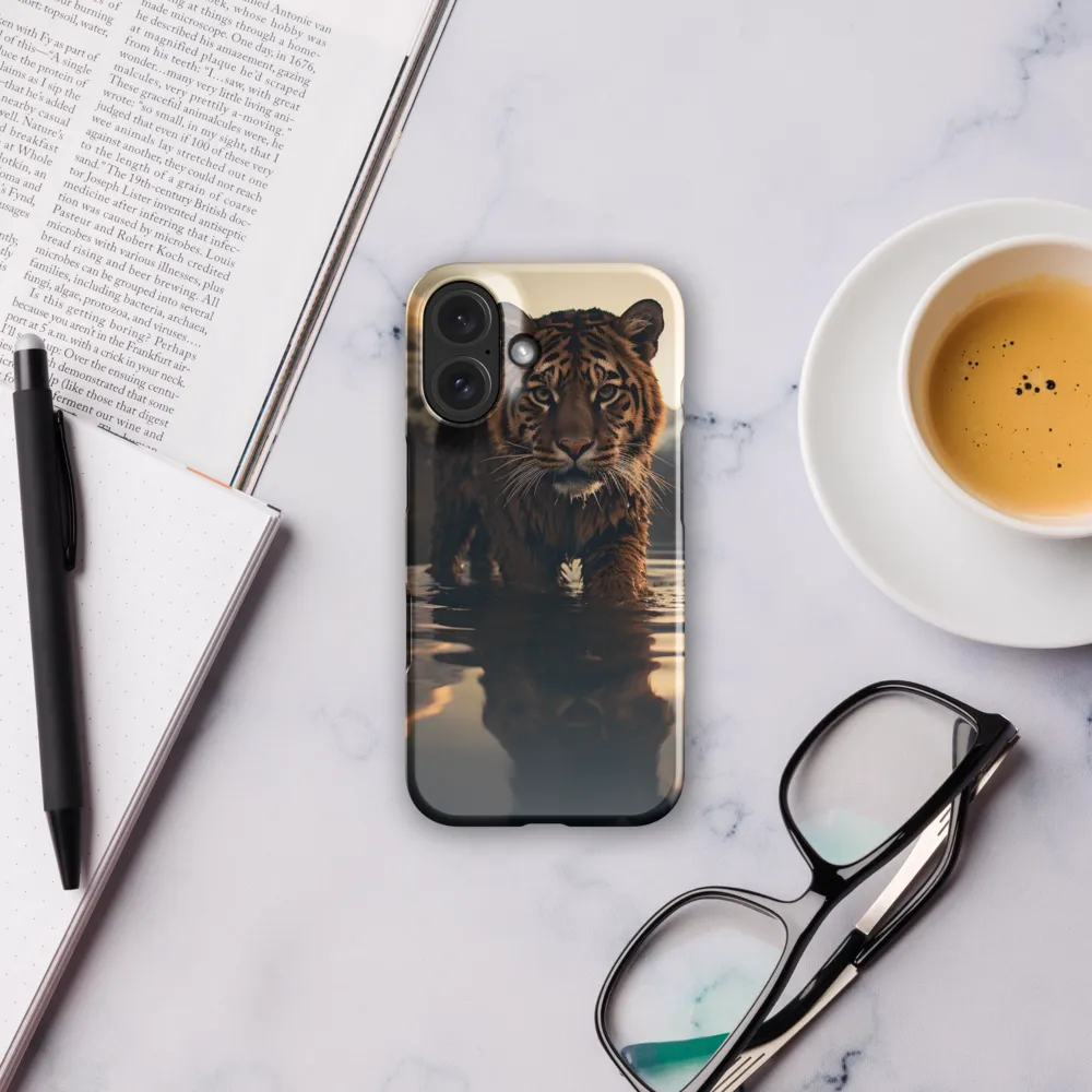 Majestic Reflection: The Tiger's Domain | Phone Case |  16 | Snap Case | Glossy