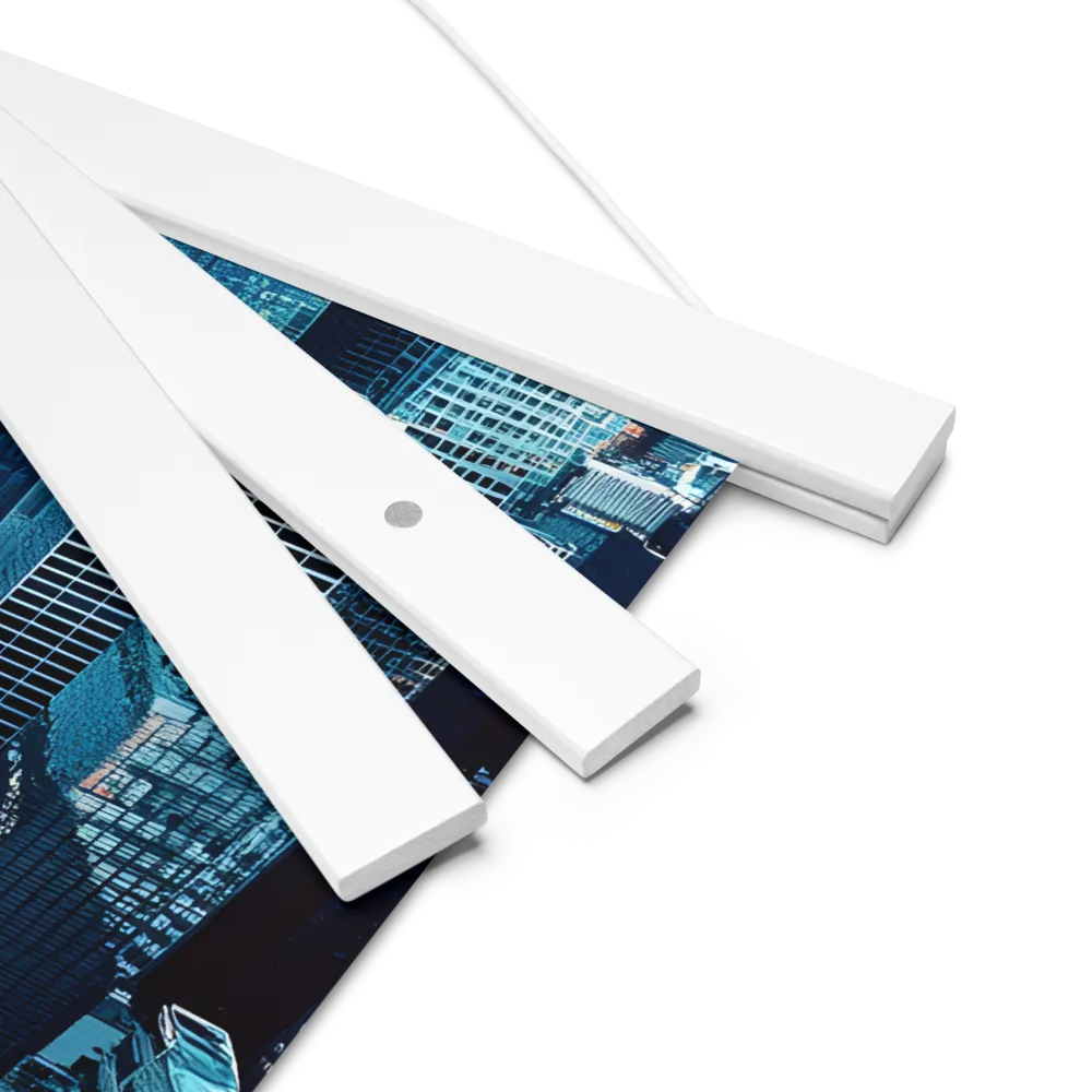 Dynamic Urban Symphony | Poster With White Wood Hanger | 14″×14″