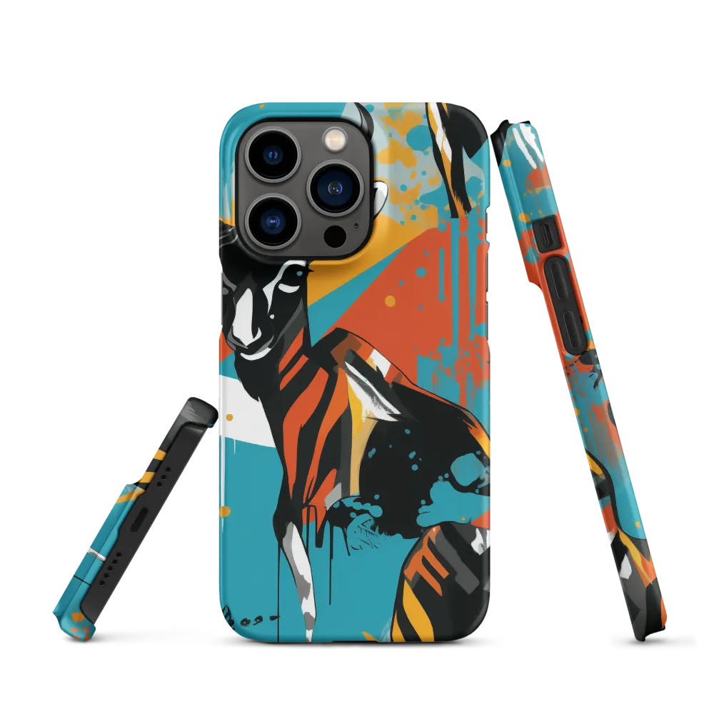 Dynamic Antelope in Vivid Abstract